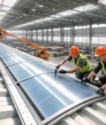 Lichtband Montage für Industriehallen
